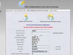 Admin Panel - Configurations and Users & Groups