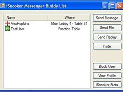 iSnooker Messenger Buddy List