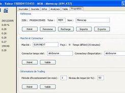 Panel for specific information on a quote - iTrade 0.4/Coca