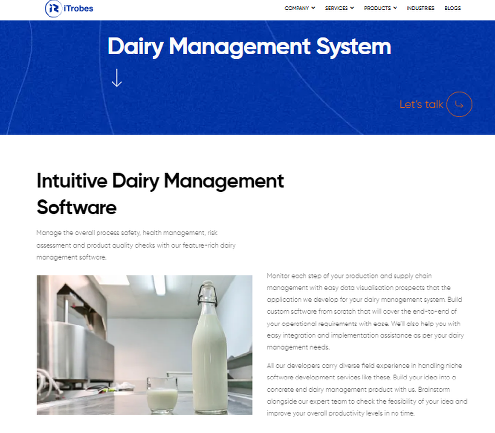 iTrobes Dairy Management System Screenshot 1