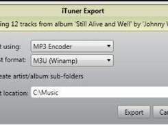 02 iTuner Export Dialog