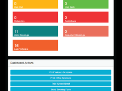 System dashboard on a mobile device