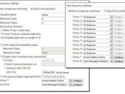 Message and Key Response Options