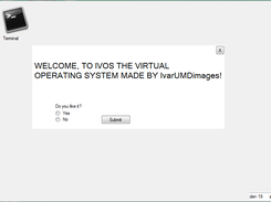 Desktop and welcome message