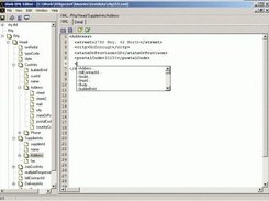 Displayed xml with syntax highlighting and autocompletion