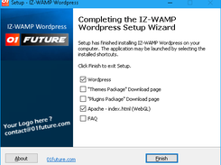 IZ-WAMP Wordpress - Installation finished