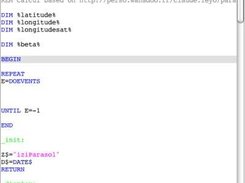A preview of an iziBasic code source in iziEditor.