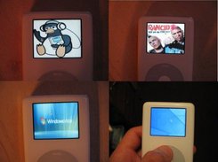 The mouse-demo on eddie's iPod with different bg pictures.