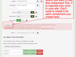 Joomla Component Creator Step 1