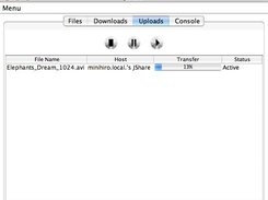 Uploads tab