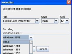 Font dialog