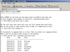 Sample MIDlet using J2MEFS