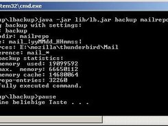 lbackup command window