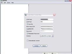 The jabook connection dialog