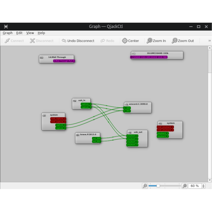 Qjackctl graph connections