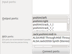The Jack2DSSI plugin GUI