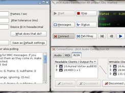 Connect using the ALSA tab of QJackCtl