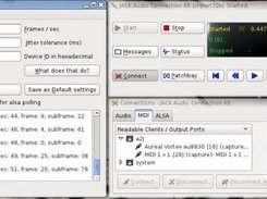 Connect using the MIDI  tab of QJackCtl