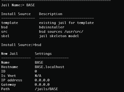 Create 'BASE' jail