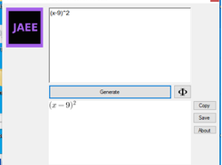 JAEE - Just Another Equation Editor Screenshot 1
