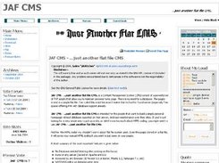 JAF CMS Frontpage View