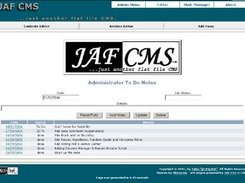 JAF CMS Admin Panel View