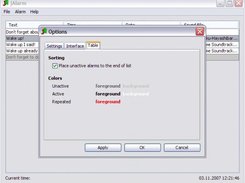 jAlarm 0.3.4 options dialog