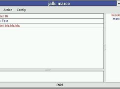 View of the main window of the jalk instant messenger