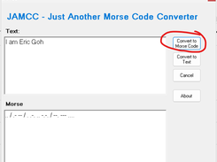 JAMCC - Just Another Morse Code Convert Screenshot 1