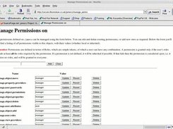 Standard permissions management interface