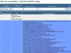 N most recent queries issued via JAMon JDBC proxy Driver