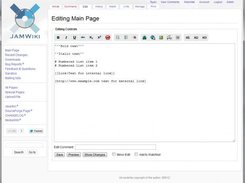 Editing a topic page with JAMWiki