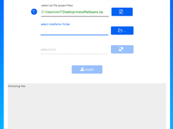 select zip file (contain all required files)