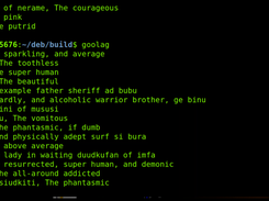 Just some output from the new dataset and logic