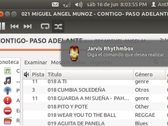 jarvis Rythmbox iniciando
