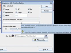 Advanced JAR creation options