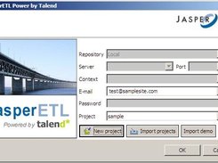JasperETL login screen
