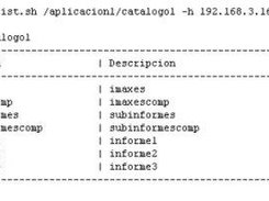 Example of list operation on a JasperReports Server node