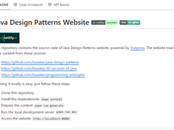 Java Design Patterns Website Screenshot 1
