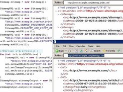 Java-Sitemapper code example with sitemap xml screen grabs.