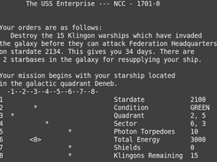 Startrek opening screen