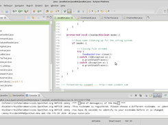 JavaBot IRC running in Eclipse