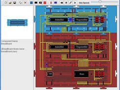 Breadboard layout of a simple stack processor