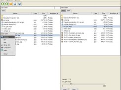 Left: Open With menu for images, Right: Media mode for sound