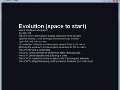 Splash screen showing available commands