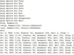 Game stat output
