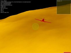 Chasing down an AI enemy plane in the Wasteland location.