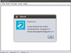 JNote v0.1 about window