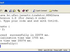 RTR2Java translator console input.
