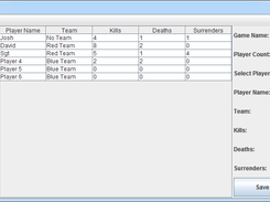 JavaScoreKeeper displaying an example game record